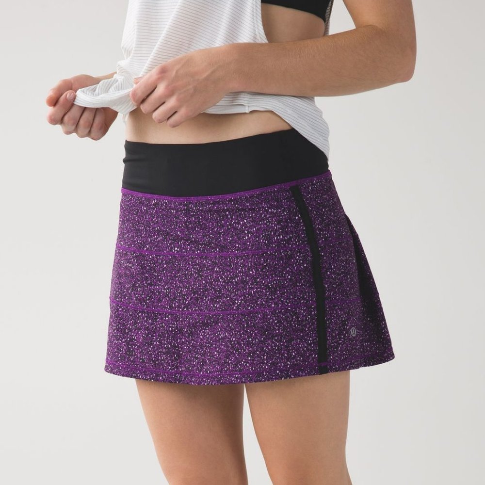 Lululemon Pace Rival Skirt II Flashback Static Powdered Rose Tender Violet
